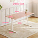 Electric Height Adjustable Standing Desk, 48 Inch Pink Computer Desk for Women Girls, Sit Stand Table for Home, Office, Bedroom