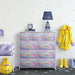 Dresser with 9 Drawers - Furniture Storage Chest for Kid’S, Teens, Bedroom, Nursery, Playroom, Clothes, Toys - Steel Frame, Wood Top, Fabric Bins (Tie-Dye)