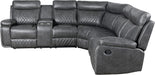 L-Shaped Manual Reclining Sectional Sofa with Storage