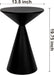 Small Drink Table, round Martini Table, Drum End Table Side Table, Metal Accent Table,For Small Space Living Room, Bedroom, Black