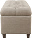 Home Decor | Tufted Ainsley Button Storage Ottoman Bench with Hinged Lid | Ottoman Bench with Storage for Living Room & Bedroom, Tan