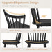 Upgraded Dining Chairs Set of 4, Farmhouse Wooden Spindle Back Kitchen Chairs, Windsor Dining Chairs for Kitchen and Dining Room, Black