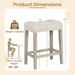 24" Saddle Bar Stools Set of 4, Farmhouse Button Tufted Barstools | Upholstered Counter Height Backless Bar Chairs with Footrest and Wood Legs for Kitchen Island, Dining Room, Cafe