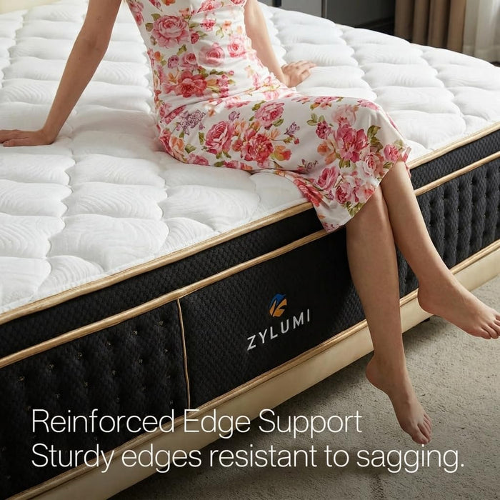 12 Inch King Mattress,Hotel Luxury Hybrid Mattress in a Box, Pocket Innerspring for Motion Isolation, 365-Night Trial & Forever Warranty