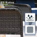 6-Piece Wicker Patio Conversation Set, Beige, 6 Seats