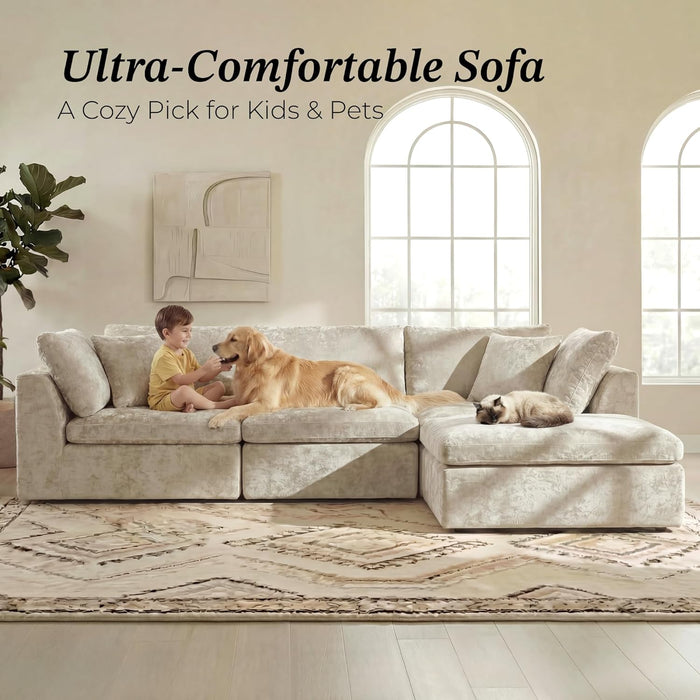 108Inch ExtraLarge L Shaped Modular Sectional Sofa