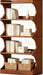 Book Shelf, 54-Inch Tall Bookcase, 4 Tier Storage, Walnut Wood