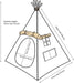 Children Playhouse Huge Indian Canvas Teepee Kids Play House with Two Windows - Comes with a Canvas Carry Bag