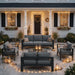 Aluminum Patio Furniture Set Oversized Patio Sectional Sofa for Seasons
