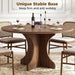47" round Dining Table for 4-6 People, Walnut
