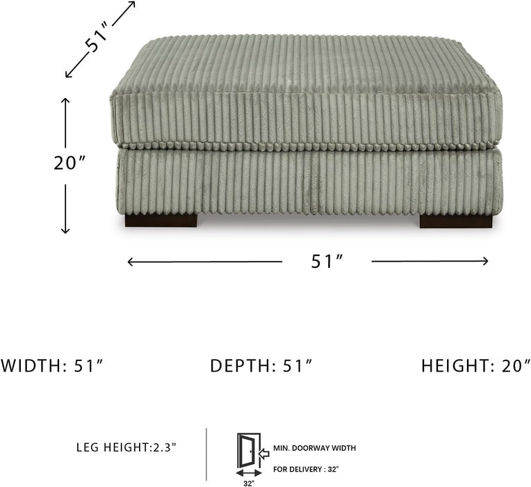 Lindyn Contemporary Square Tufted Upholstered Oversized Accent Ottoman, Light Gray