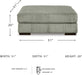 Lindyn Contemporary Square Tufted Upholstered Oversized Accent Ottoman, Light Gray