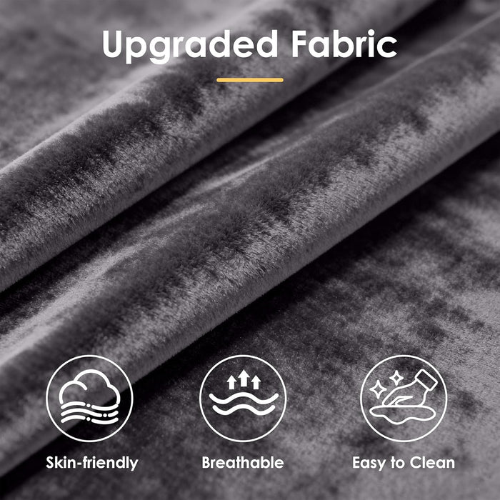 Dark Grey Convertible Sleeper Sofa Adjustable Backrest