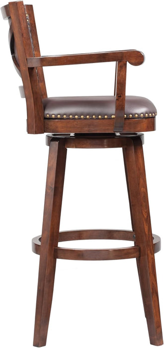 Broadmoor Swivel Extra Tall Barstool, 50-Inch, Cappuccino
