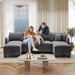 Charcoal Grey Luxurious Modular U Shaped Sectional