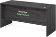 Roger Computer Desk, 60 Inch Rectangular Executive Desk with Modesty Panel, Home Office Desk with Thick Tabletop, Desk Cord Grommet, Scratchproof, for Home Study, Office, Coastal Grey