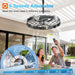 20 Inch Outdoor Ceiling Fan with Light for Patio, IP65 Waterproof Plug in Caged Hanging Fan, Remote Control, 3 CCT, 6 Speeds Reversible Outdoor Fan for Gazebo, Pergola, Porch