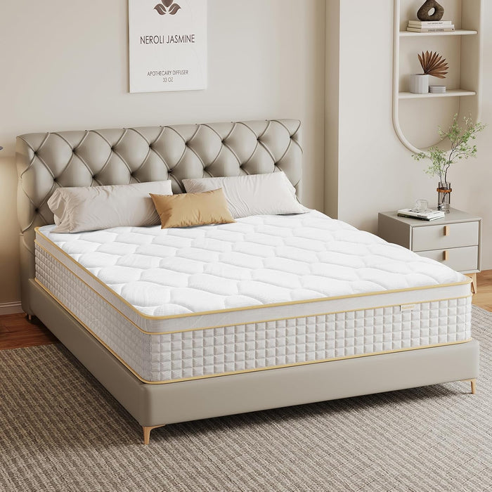 King Hybrid Mattress Twelve Inches CertipurUS MemoryFoam