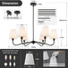 Black Farmhouse Chandeliers 36-Inch Dining Room Lighting