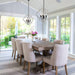 21 Inch Farmhouse Distressed White Wood Chandelier