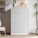 31.5" Wide Modern Curved 5 Drawer Dresser，White