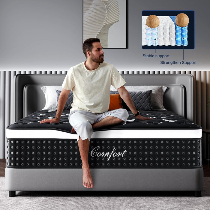 Queen Mattress 12 Inch,Queen Size Mattresses in a Box,Cooling Mattress