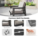 Domi 4 Pieces HDPE Patio Furniture Set, Outdoor Sofa outside Couch Set