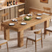 Solid Wood Dining Table for 4-6, 63-Inch Farmhouse Kitchen Table with Heavy Duty Legs, Wooden Rectangular Dinner Tables for Kitchen & Dining Room, Light Brown
