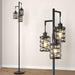 70" Industrial Floor Lamp, Stepless Dimmable Standing Lamp with 3 Bulbs, Farmhouse Corner Standing Tree Lamp for Living Room, Tall Lamps for Bedroom, Office, Study Room, Dining Room, Black
