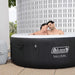 Large round 2 to 4 Person Inflatable Hot Tub Portable Outdoor Spa with 60 Soothing Airjets and Insulated Cover