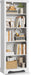 5-Tier Bookshelves and Bookcases, 61.1 Inch Tall Bookshelf with Ample Storage Space, Wooden Bookcase with Unique Design, Modern Bookshelf for Study Room, Living Room, Home Office, Bedroom (White)