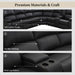 Power Reclining Sectional Sofa Set, L-Shaped Leather Sectional Couch for Living Room, Home Theater Seating with 4 Cup Holders, Modern Intelligent Recliner Sofa with Breathable Leather, Black