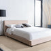 Home Carter Contemporary Beige Linen Bed, Queen