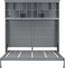 Gray Queen Murphy Bed With USB Charging And Storage