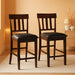 Haddigan 24" Counter Height Upholstered Barstool 2 Count, Dark Brown