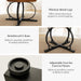 Extendable Round Dining Table Walnut Finish Modern