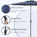 9FT Lyon Outdoor Patio Umbrella Outdoor Table Umbrella with Push Button Tilt and Crank Market Umbrella 8 Sturdy Ribs UV Protection Waterproof for Garden Deck Backyard Pool Dark Blue