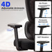 Office Chair Ergonomic Desk Chair Breathable Mesh Chair with Lumbar Support & Headrest, Black Office Chair 330 Lbs Home Computer Chair Thickened Cushion, Tilt Lock