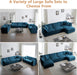 Luxury 2 Piece Loveseat Couch & Sofa Armchair Set, Modern Upholstered Chenille Cloud Couches Set Furniture with 5 Pillow for Living Room Bedroom Office Apartment, Blue