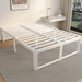 Queen Bed Frame, 16 in Reinforced Heavy Duty Metal Platform Bed, White