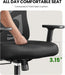 Ergonomic Office Chair with Lumbar Support and 2D Headrest