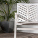 AZWC2VINWW Avalon Chevron Solid Acacia Wood Outdoor Chair, White Wash