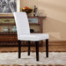 Urban Style Solid Wood Leatherette Padded Parson Chair, Off-White, Set of 2