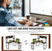 Reversible L-Shaped Desk with Hutch, Space Saving Corner Computer Desk with Storage Shelves, Home Office Study Writing Desk Computer Workstation with Storage Bookshelf, Gaming Desk