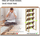 No Assembly Folding Bookshelf Book Shelves, 5-Tier 62.2"" H Collapsible Foldable Bookcase Storage Industrial Shelf for Living Room Bedroom Office