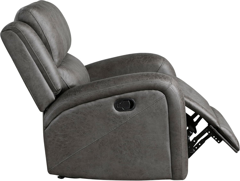Rocker Recliner Chair, Reclining Rocking Chair, Home Theater Reclining Seat, Manual Recliner Seat for Living Room, Nursery, Bedroom, Office, Apartment, Grey