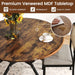 Folding Dining Table for 4, 47" round Kitchen Table for Small Space | Drop Leaf Kitchen Table W/Sturdy Metal Frame, Space-Saving Expandable Dinner Table for Dinette, Living Room, Apartment, Brown