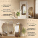 Irregular Full Length with Stand-Standing Leaning Hanging 62.2"X22.8" Gold Asymmetrical Aluminum Frame Decorative Full Body Mirror for Living Room,Bedroom,Cloakroom,Entryway