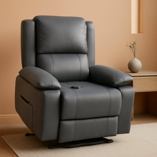 Oversized Wide Power Lift Recliner Chair - Heat and Massage, Adjustable Back and Legs, PU Leather Electric Lift Chair Designed for the Elderly and People with Mobility Impaired