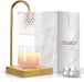 Candle Warmer Lamp, Candle Lamp Wax Warmer, Timer & Dimmer 7-Levels, Fits Cup Jar Candle, Top Melting, Crystal Heater Lamp for Scented Wax, Elegant Home Decor, Clear Glass